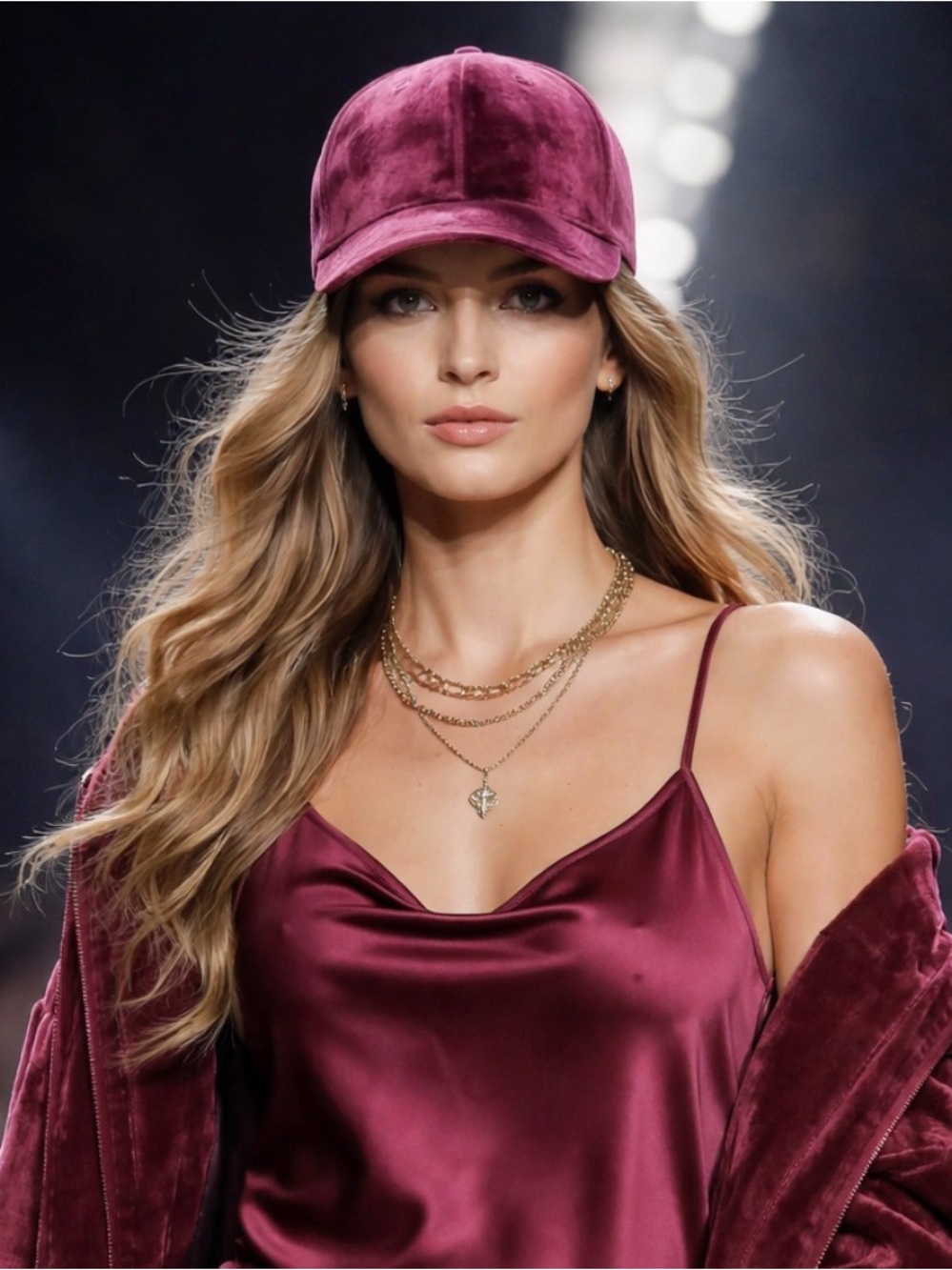 Elegant Velvet Pink ponytail  Hat